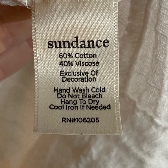 Sundance Artists Ladder White Ruffle Tassel Blouse, Size PS - Picture 8 of 8